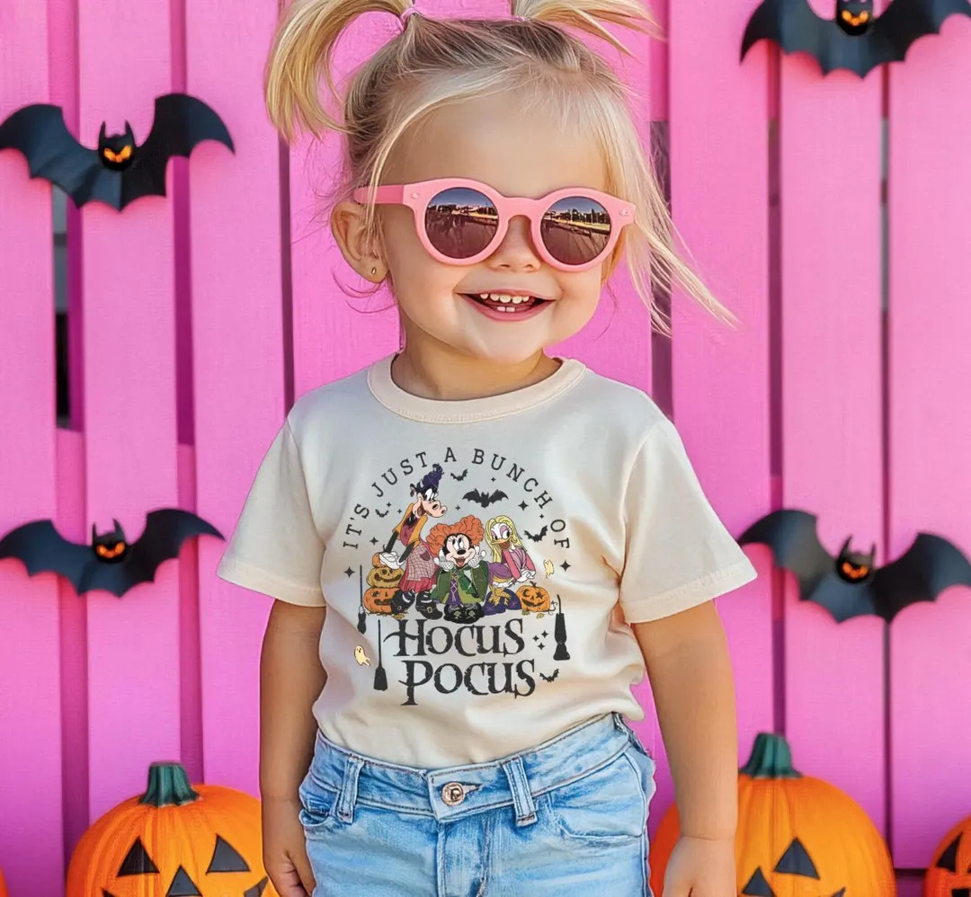 Girls Cute Hocus Pocus Natural Shirt - Toddler Hocus Pocus - Cute Toddler Halloween Shirts - Sand... | Etsy (US)