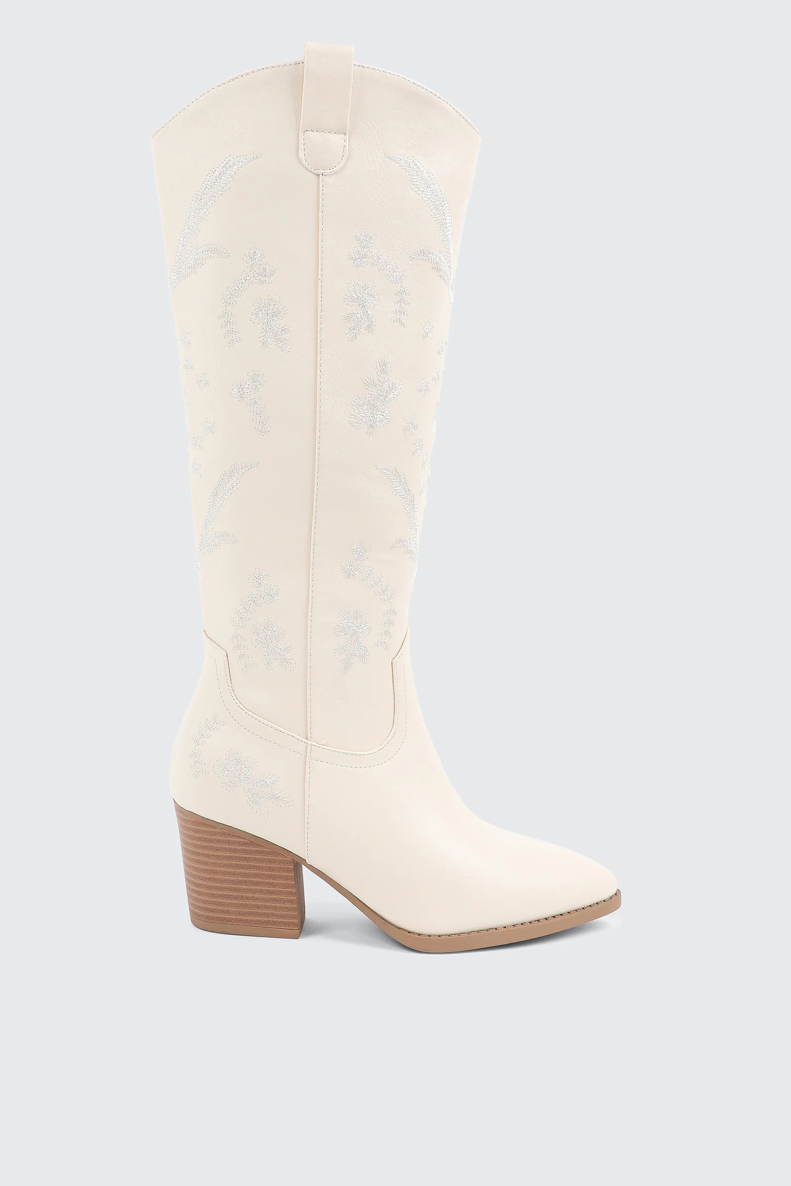 Knee High Cowboy Boots with Floral Embroideries | Ardene