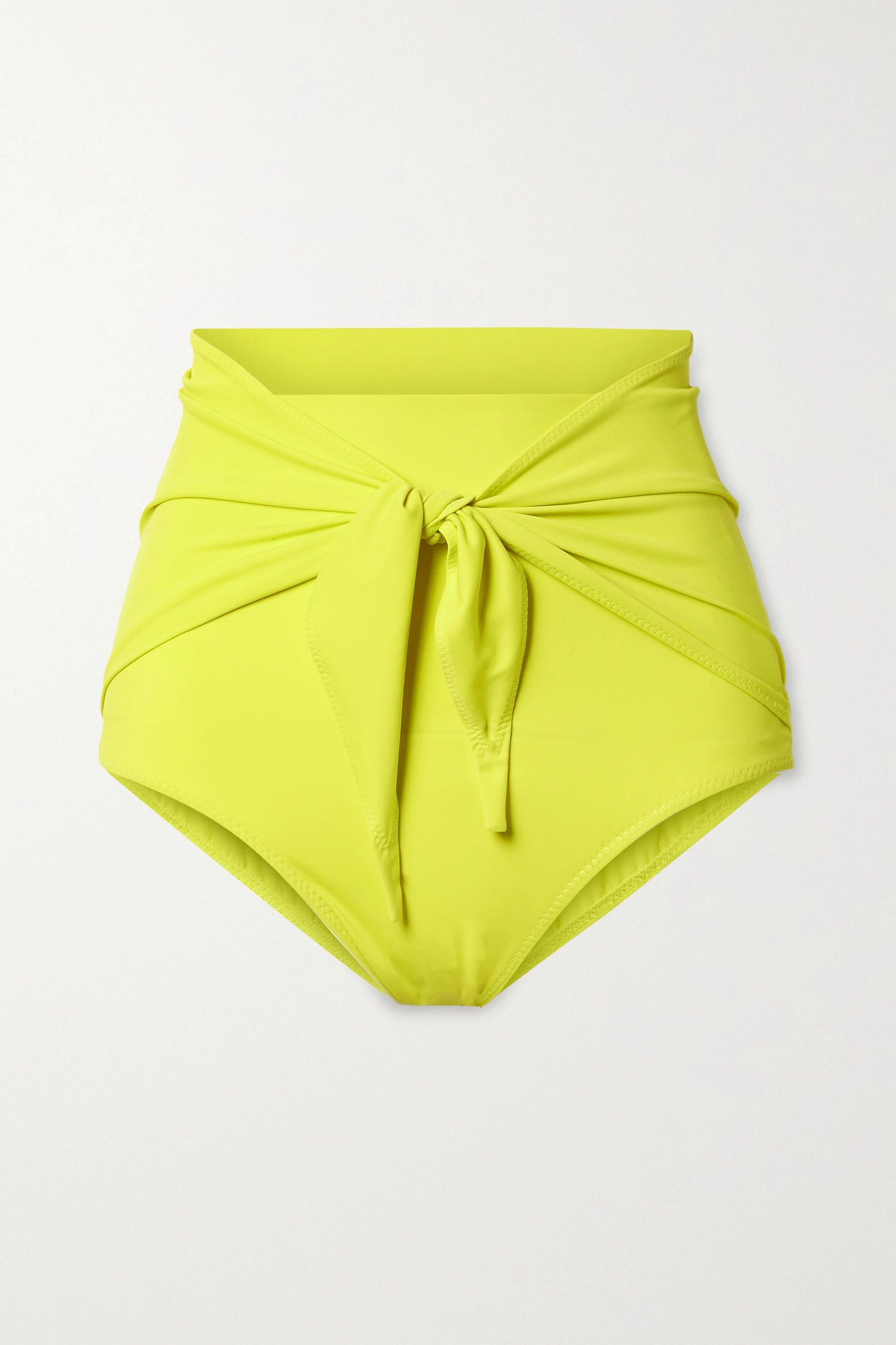 Chartreuse Tie-front bikini briefs | Norma Kamali | NET-A-PORTER | NET-A-PORTER (US)