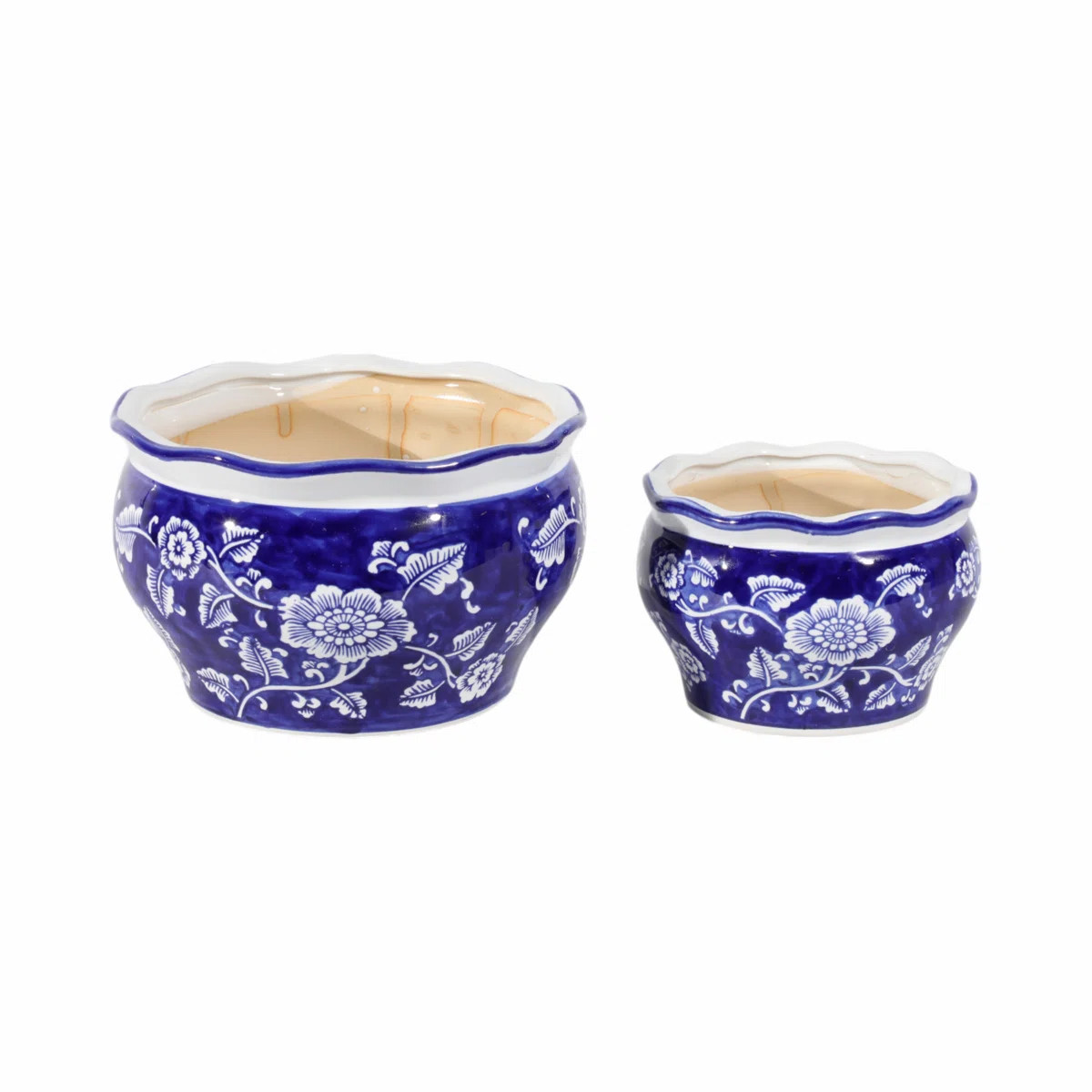 Traditional Ceramic Flower Pots for Home Decor - Decorative Indoor Planter Styling with Floral De... | Wayfair North America