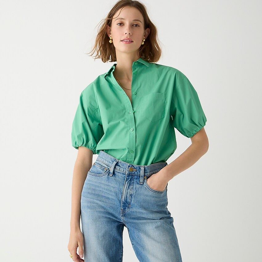 Spring garden top in cotton poplin | J. Crew US