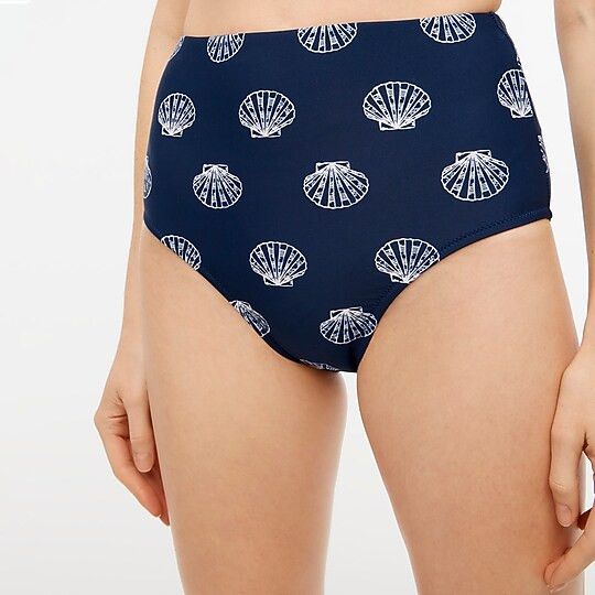 Printed high-waisted bikini bottom | J.Crew Factory