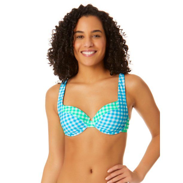 No Boundaries Juniors Printed Underwire Swim Top | Walmart (US)