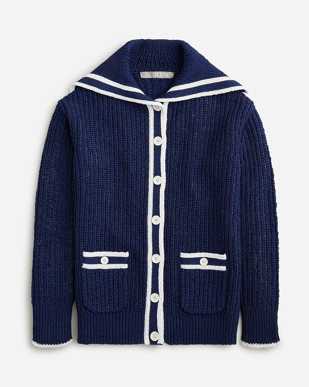 Textured sailor cardigan sweater | J. Crew US