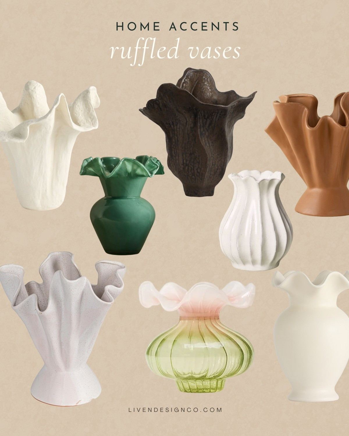Ruffled vase. Glass vase. Home decor. Scalloped vase. Glazed vase

#LTKSeasonal #LTKHome #LTKSaleAlert