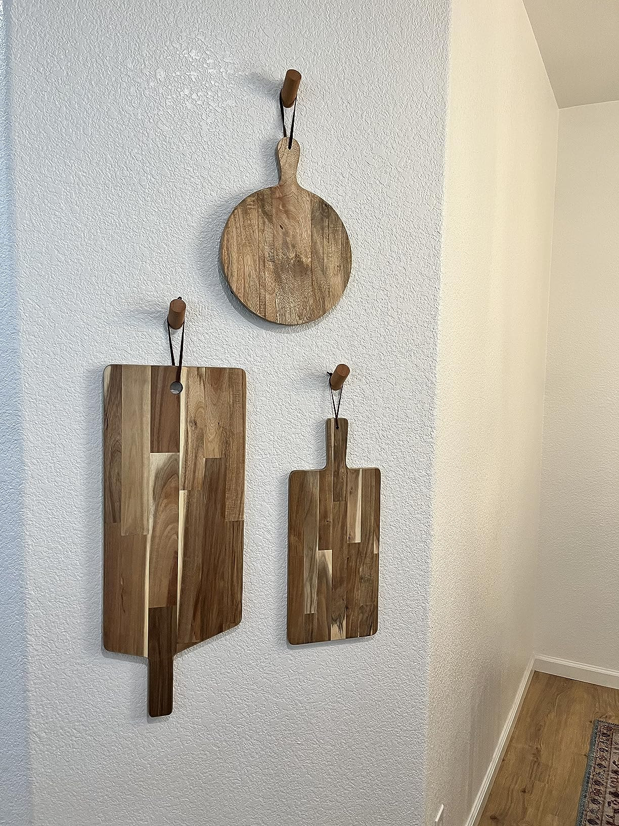 Felidio Wood Wall Hooks, 4 Pack Coat Hooks Mounted Rustic Wooden Heavy Duty Robe Hook Hat Rack | ... | Amazon (US)