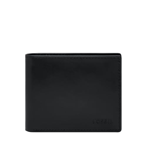 Fossil Men's Bifold Wallet, Black, One Size | Amazon (US)