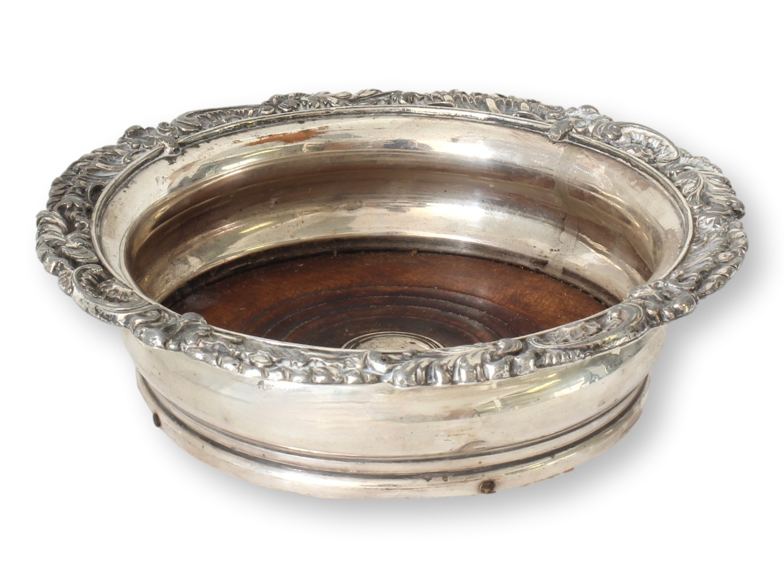 English Silver-Plate Wine Coaster - The Queens Landing | One Kings Lane