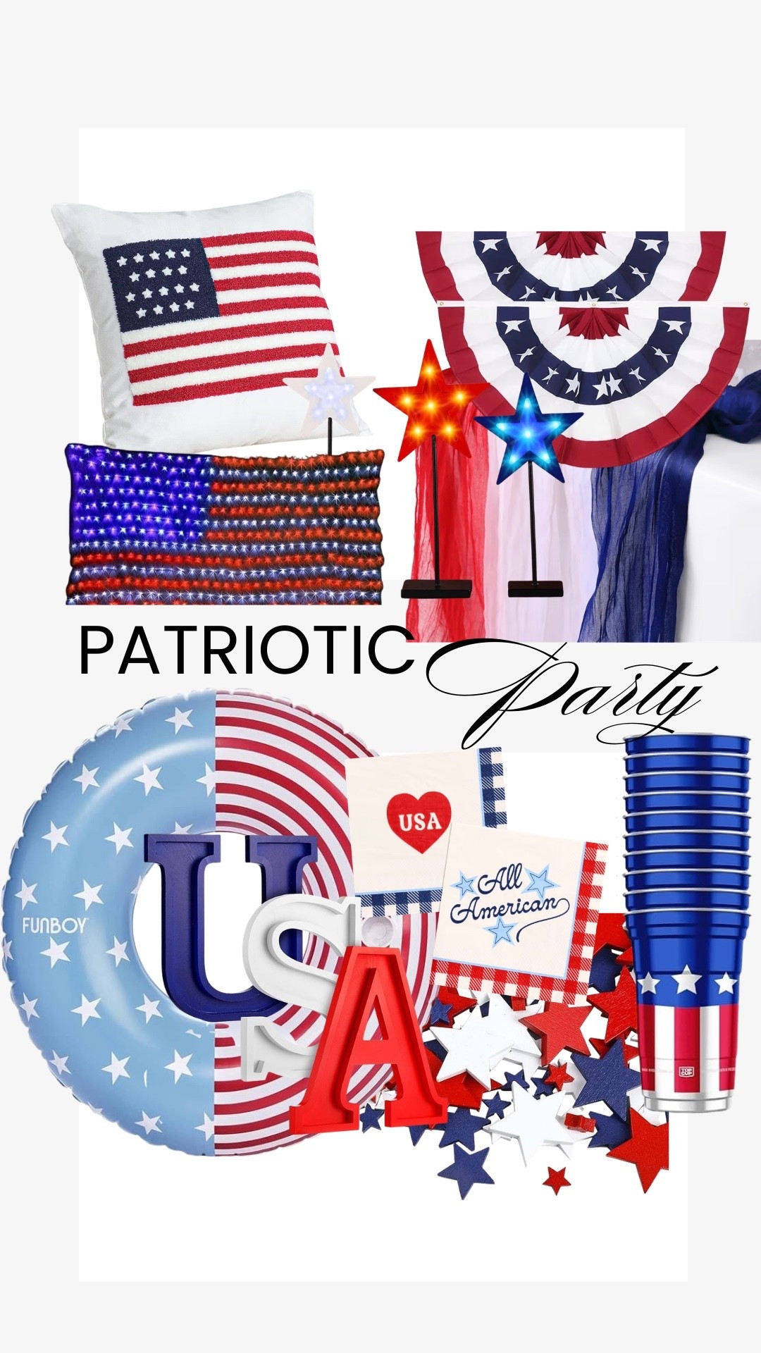 🇺🇸 Stars, Stripes & Summer Nights ✨🏊‍♂️

Summer is unofficially here, and I am so ready for sun-drenched pool days that roll into cozy, ambient evenings. Whether you’re hosting for Memorial Day or planning the ultimate 4th of July, here is how I’m elevating our patriotic entertaining this season! 

Tap the link to shop everything you need for an effortless, elevated summer gathering! 🥂❤️🤍💙







#PatrioticDecor #4thOfJuly #MemorialDay #SummerEntertaining #amazon #amazonprimedeal #summer

#LTKHome #LTKSeasonal #LTKSeasonal #LTKSwim #LTKHome