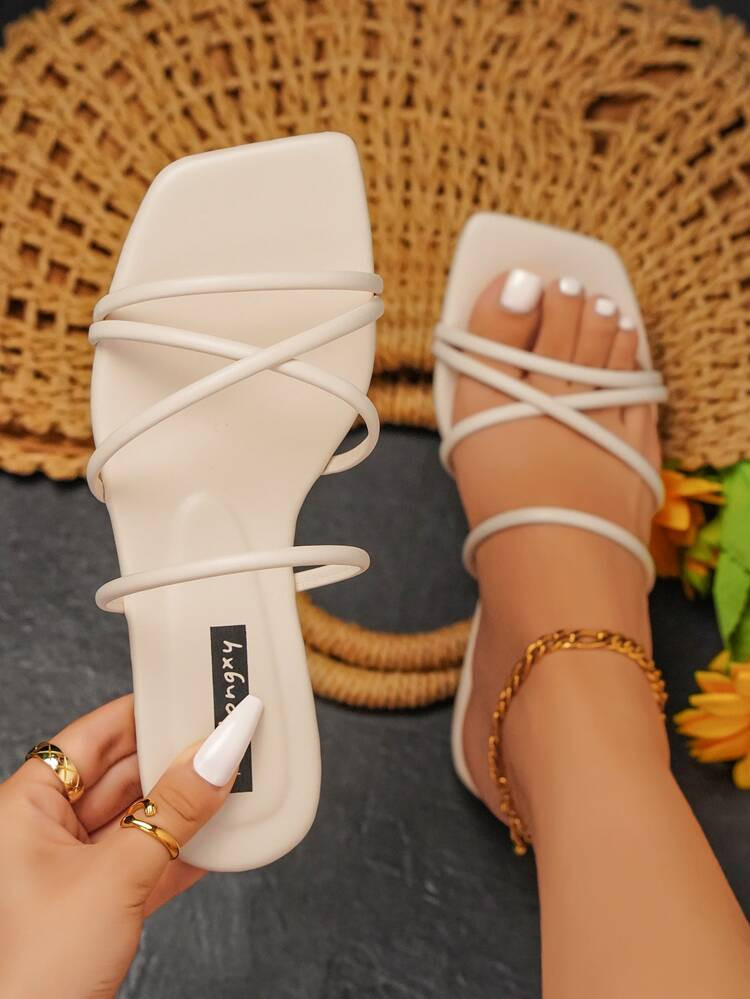 Cross Strap Slide Sandals | SHEIN