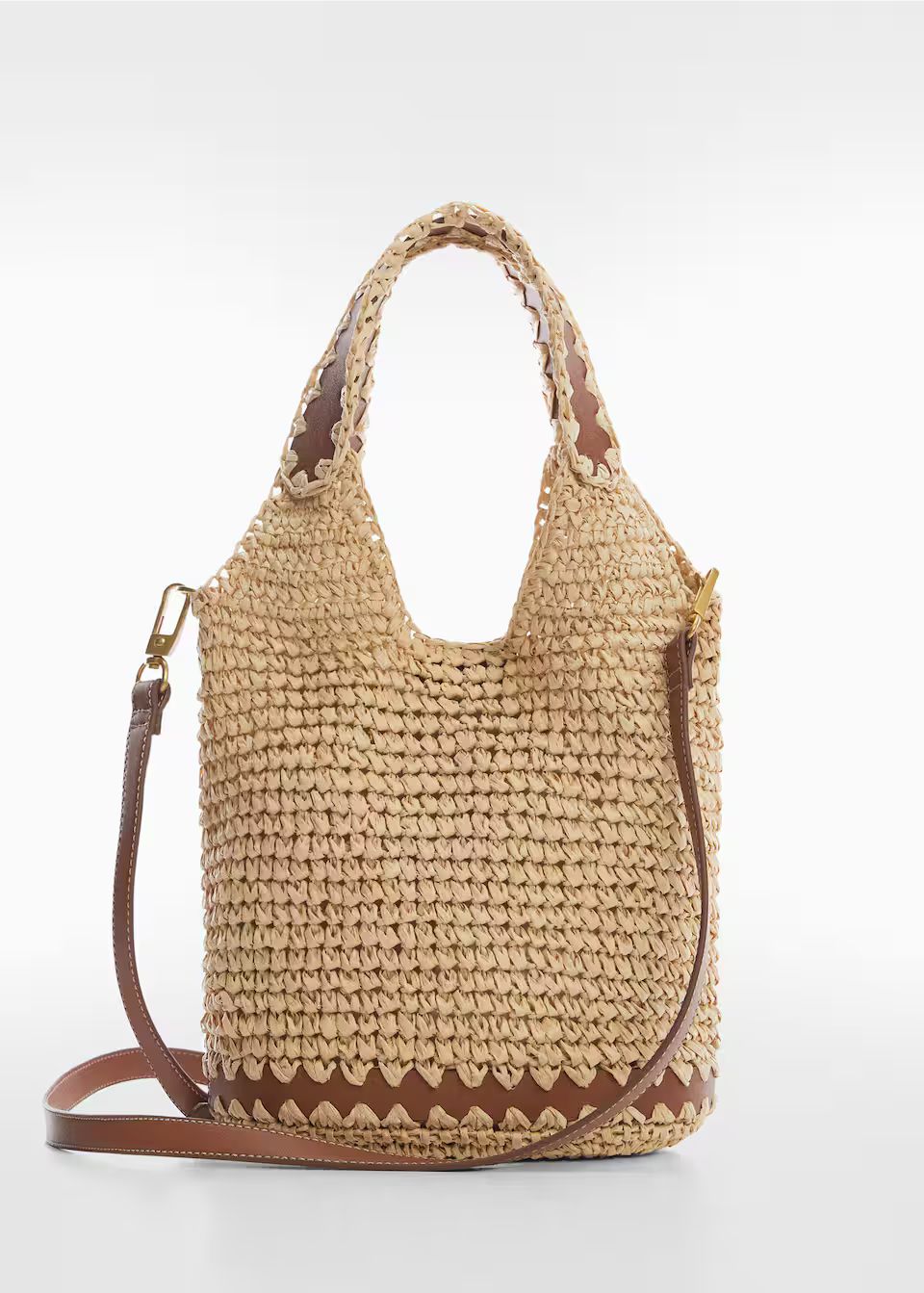 Contrasting shopper bag | MANGO (US)