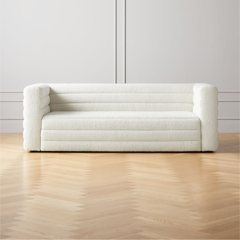 Strato 80" Boucle Sofa + Reviews | CB2 | CB2