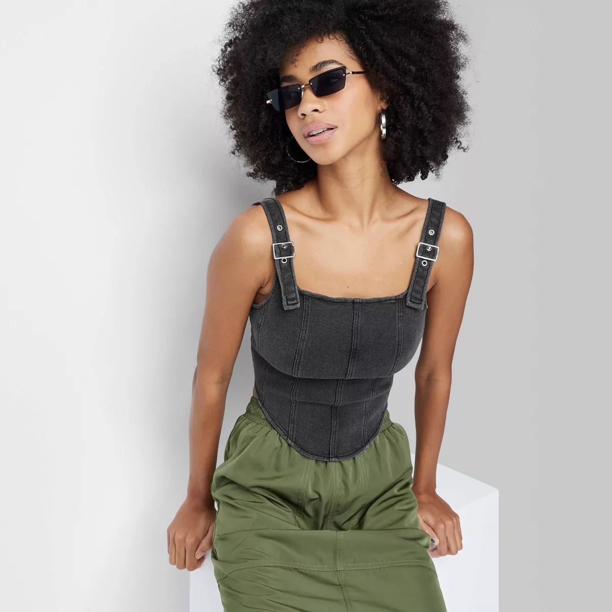 Women's Denim Corset Vest - Wild Fable™ | Target