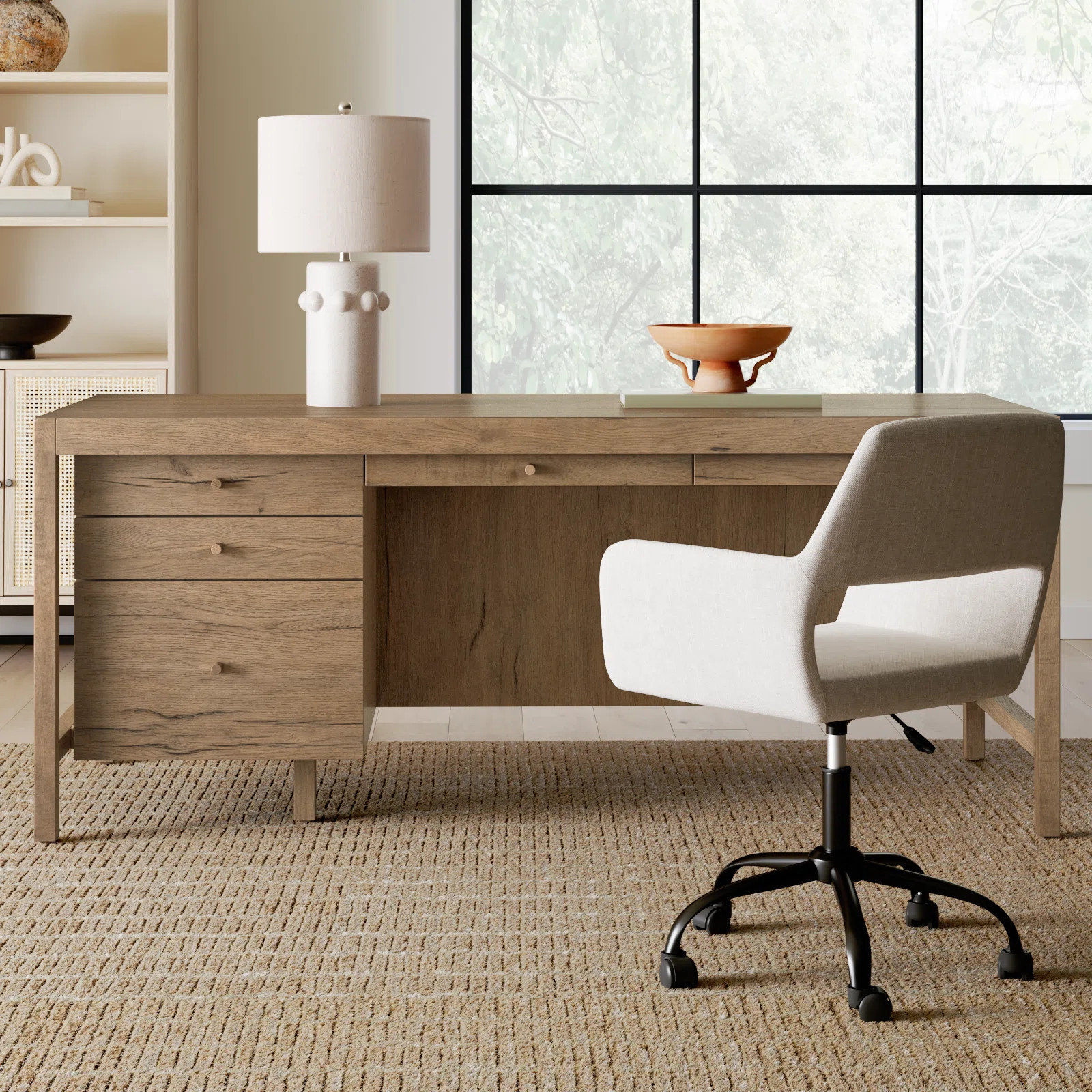 Hank Solid Wood Base Executive Desk | Wayfair North America