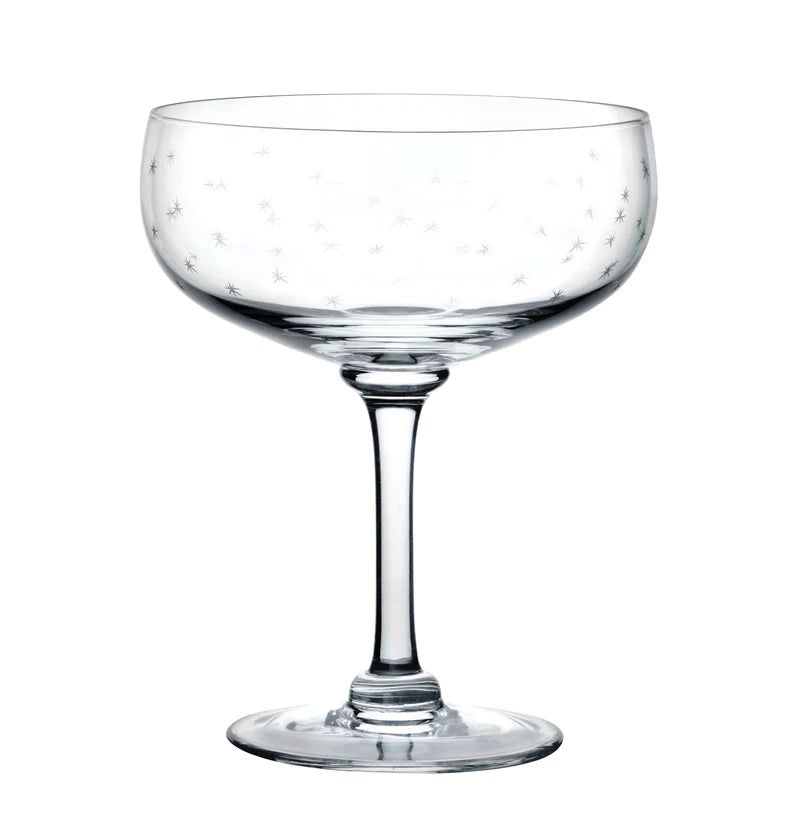 Crystal Cocktail Glasses with Stars Design, Set of 4
 – Paloma and Co. | Paloma & Co.