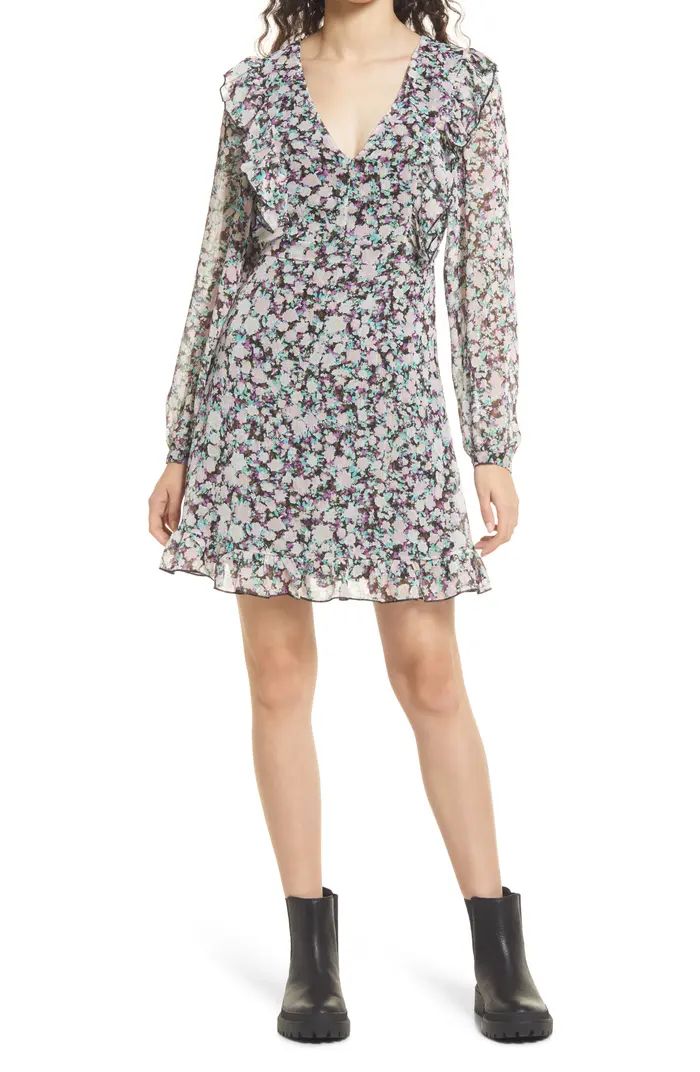 Ina Floral Long Sleeve Minidress | Nordstrom