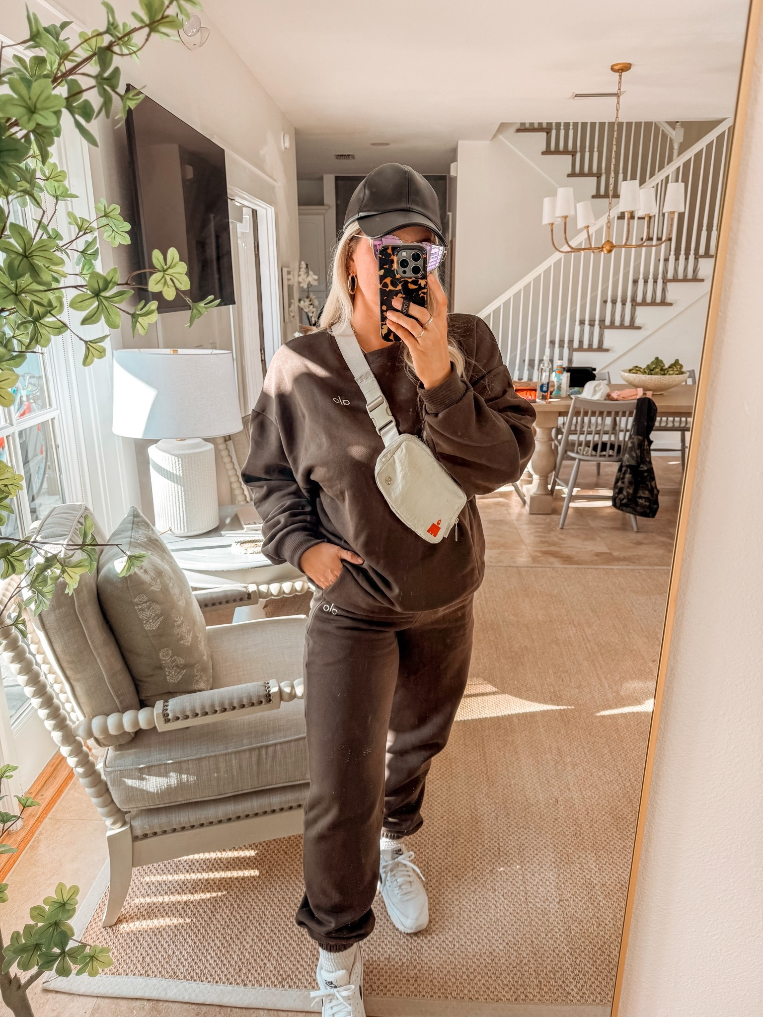 Monochromatic sets are here for 2026. Loving this espresso color from Alo! Wearing L sweatshirt and M sweatpants.

#LTKootd 

#LTKMidsize #LTKOver40