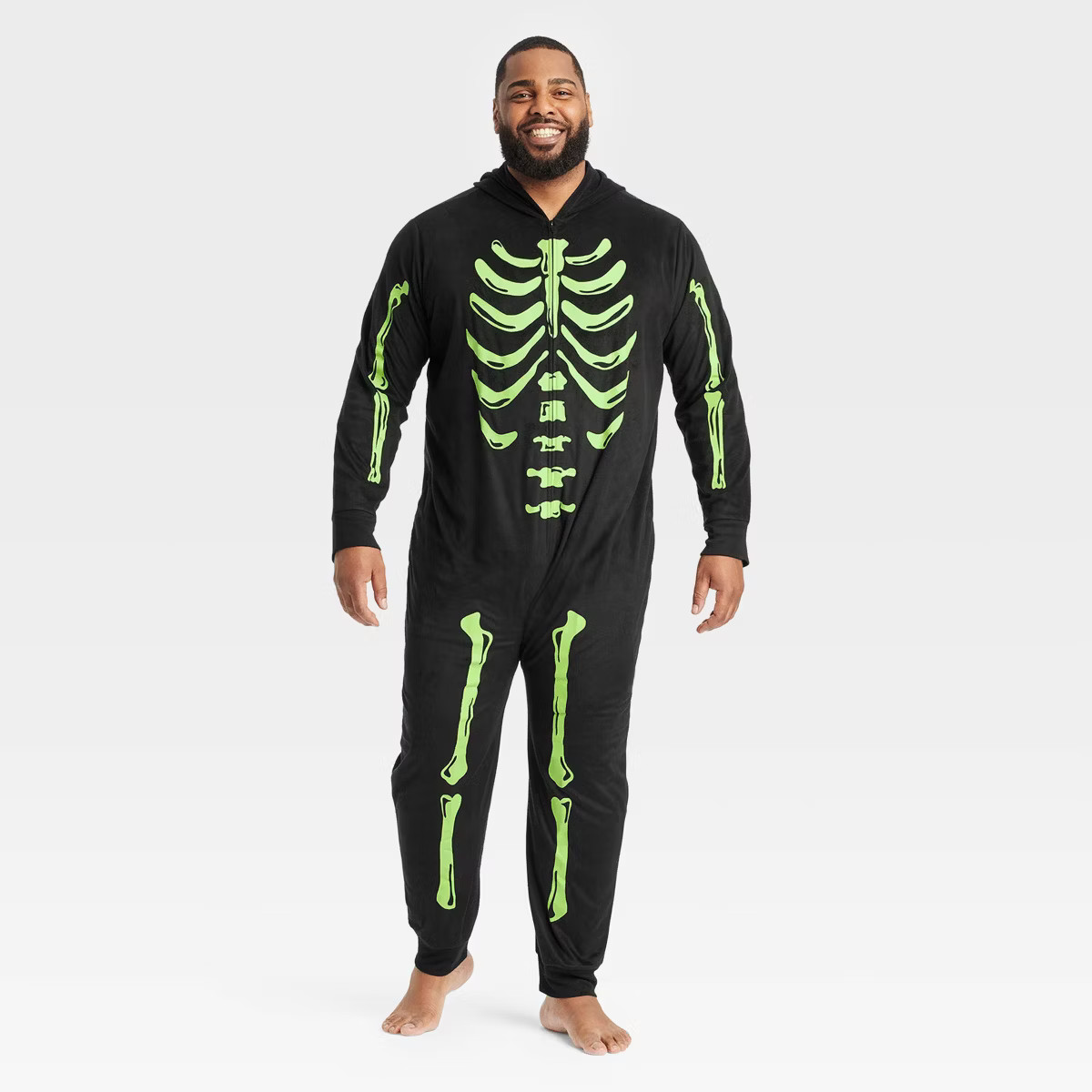 Men's Glow-in-the-Dark Skeleton Halloween Matching Family Union Suit Pajama - Hyde & EEK! Boutiqu... | Target