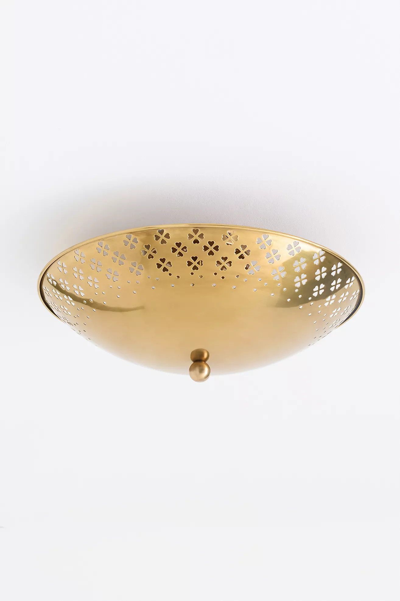 Amilia Brass Perforated Flush Mount | Anthropologie (US)
