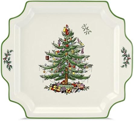 Spode Christmas Tree Square Handled Platter | Amazon (US)