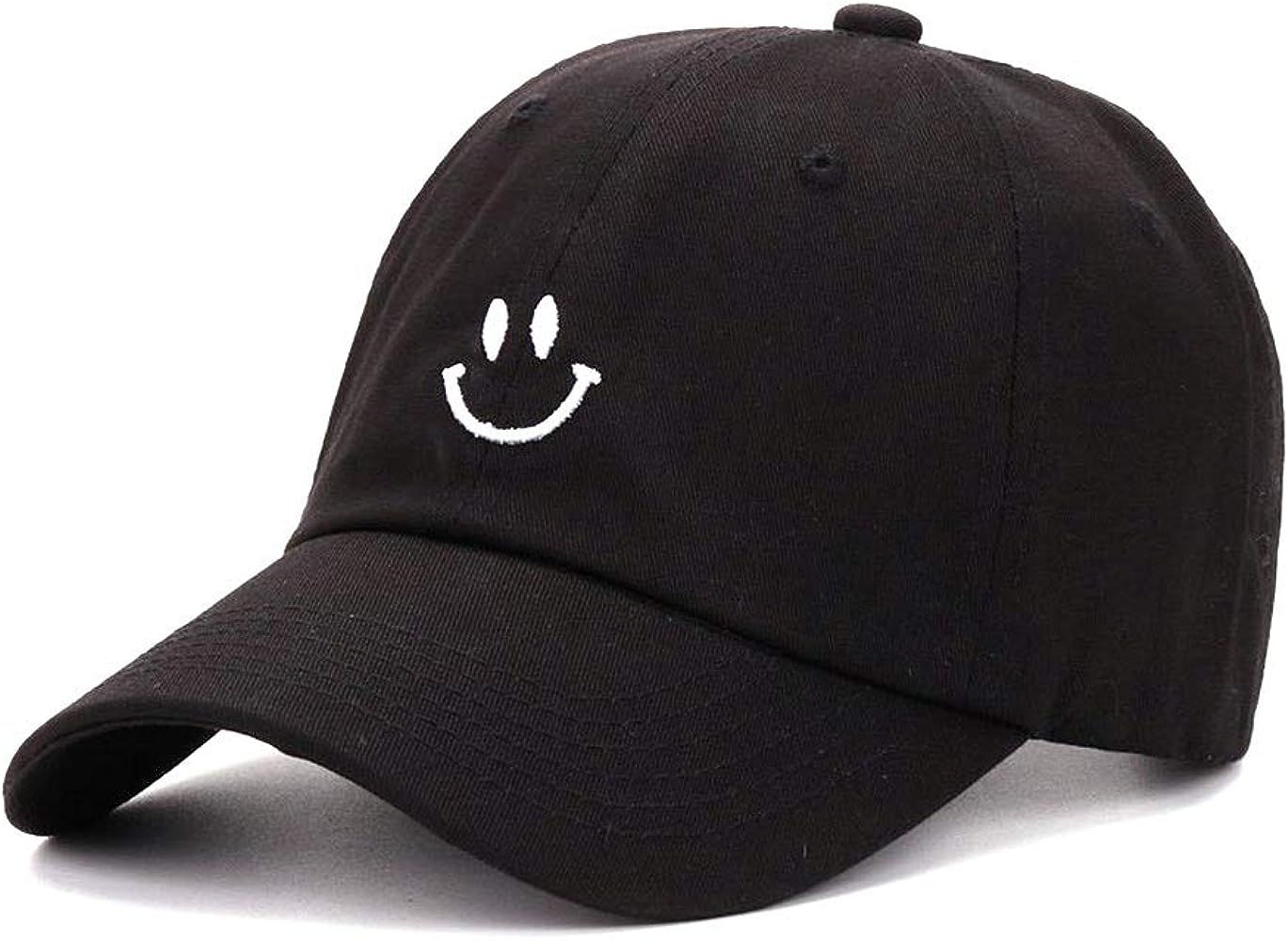 Smiling Baseball Cap Adorable Sun Caps Fishing Hat for Men Women Unisex-Teens Black | Amazon (US)