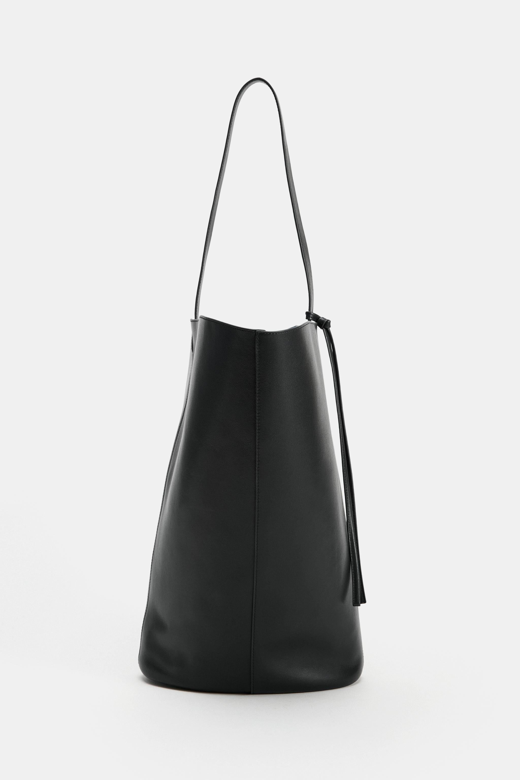 MAXI LEATHER SHOULDER BAG | Zara UK