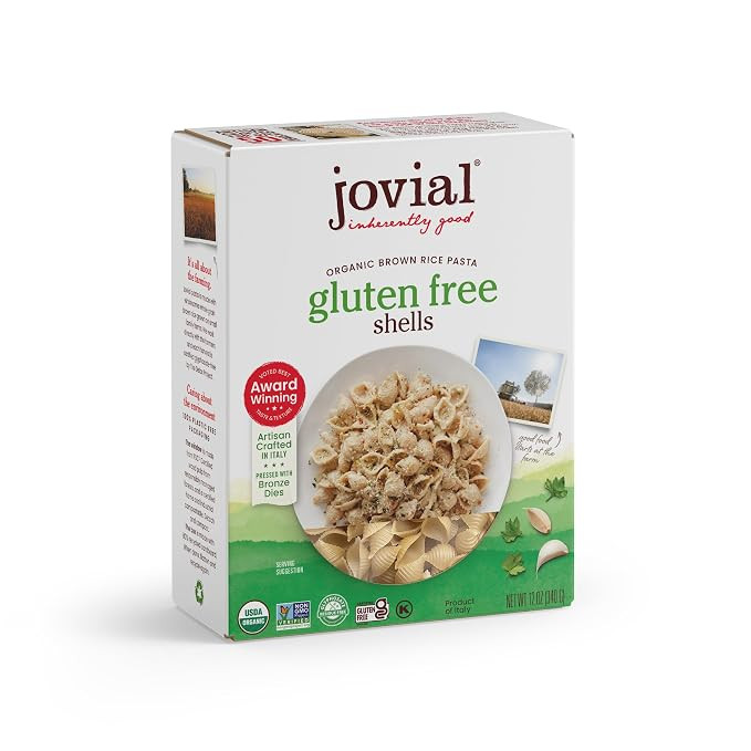 Jovial Whole Grain Brown Rice Shells Pasta - Pasta Shells, Shell Pasta, Whole Grain Pasta, Organi... | Amazon (US)