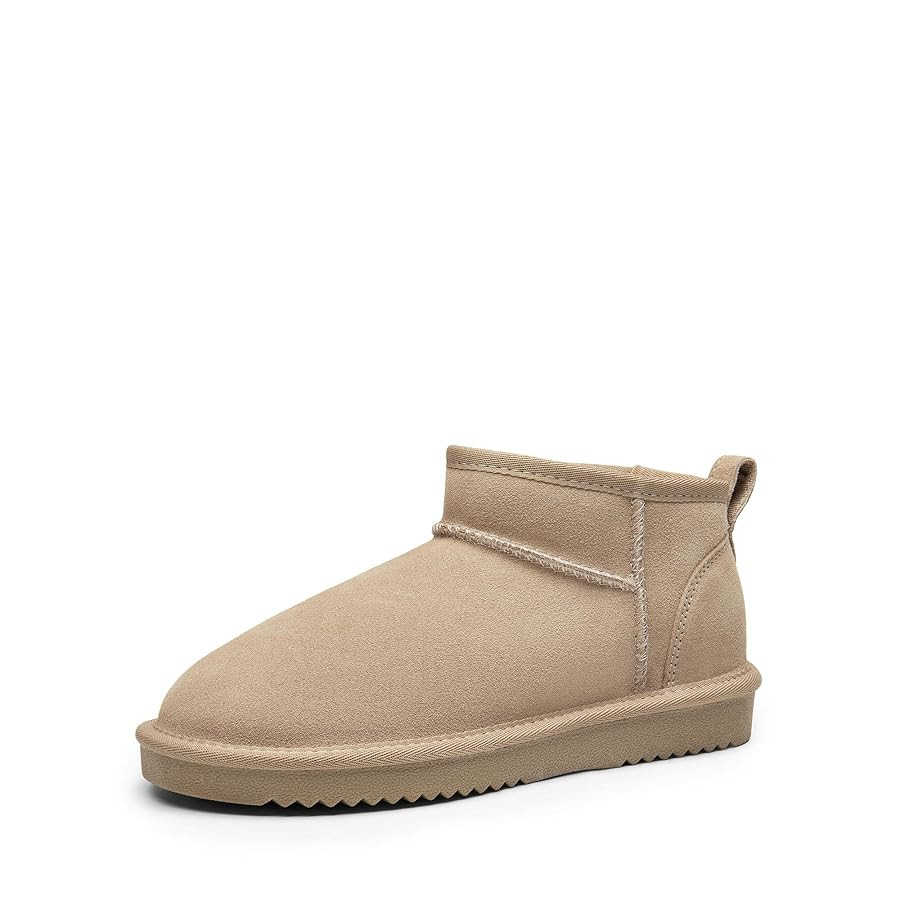 DREAM PAIRS Ankle Winter Mini Boots for Women Genuine Suede Faux Fur Lining Water Resistant Warm ... | Amazon (US)