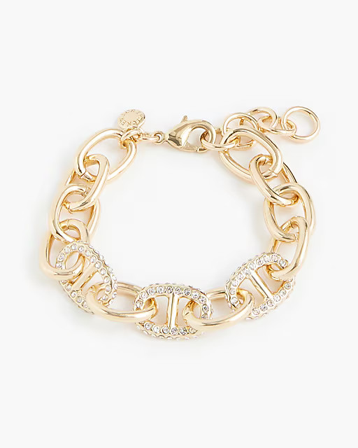 Crystal chainlink bracelet | J.Crew Factory