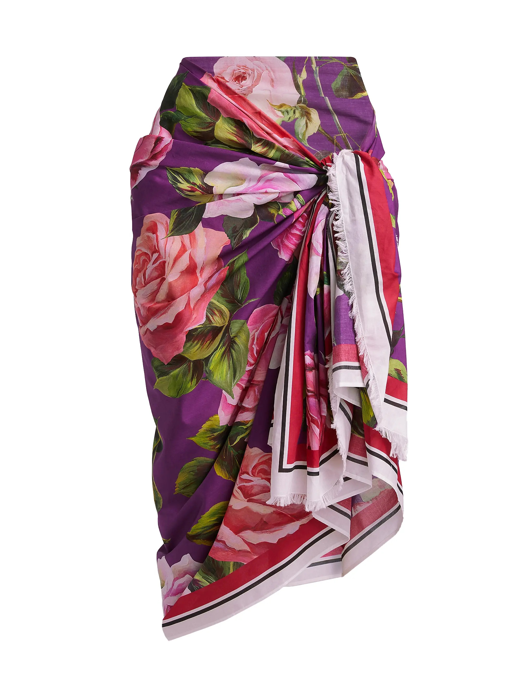 Dolce&Gabbana Floral Cotton Sarong | Saks Fifth Avenue | Saks Fifth Avenue