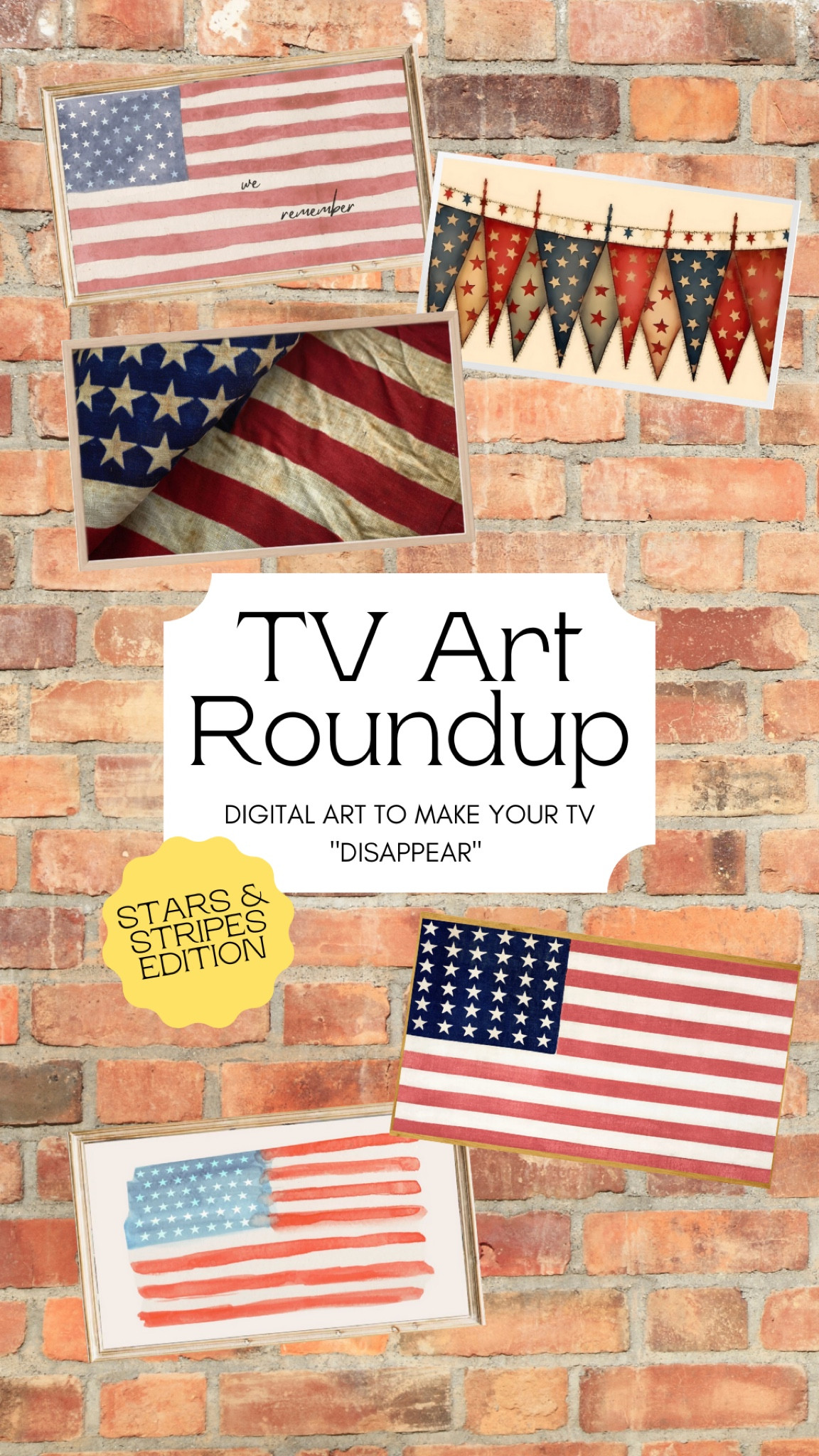 Make sure you’re fully decorated for the 4th with one of these TV art instant downloads featuring the Stars and Stripes  

#LTKSeasonal #LTKunder50 #LTKhome