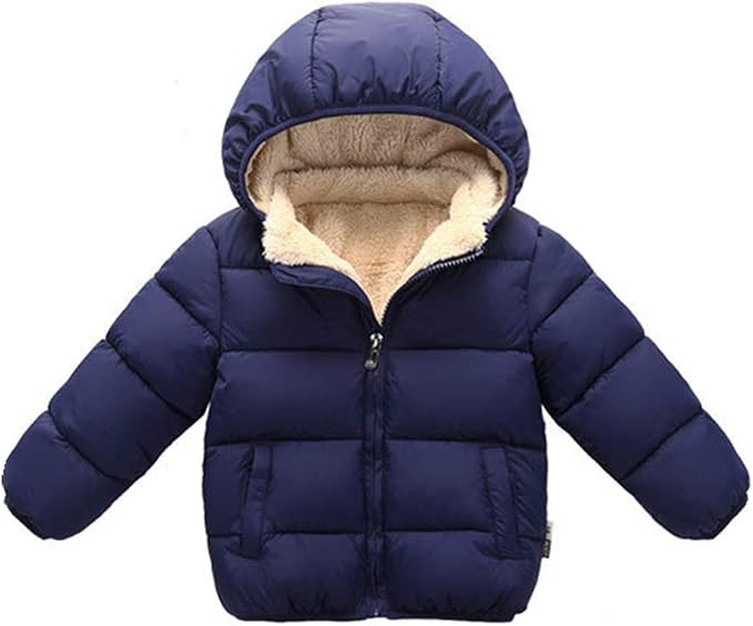 Toddler Baby Hooded Down Jacket Boys Girls Kids Thicken Warm Winter Coat Outerwear 1-7t | Amazon (US)