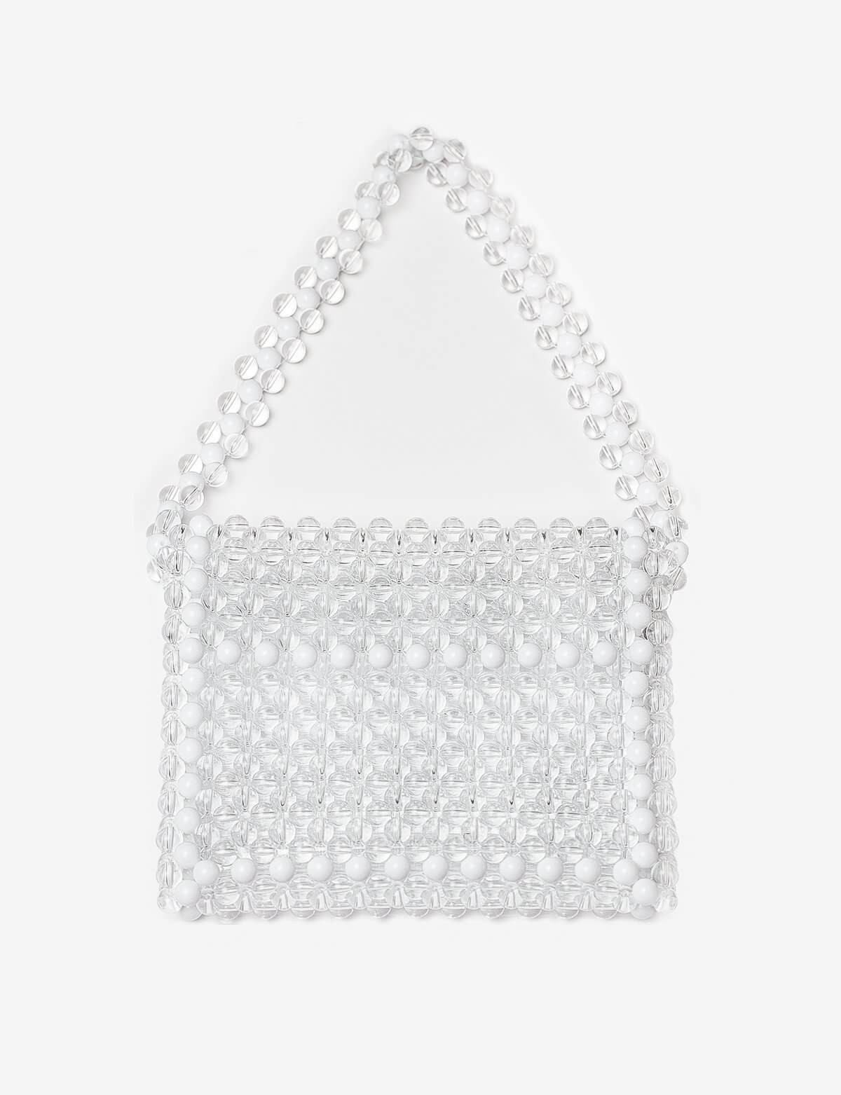 White Beaded Bag | Pixie Market