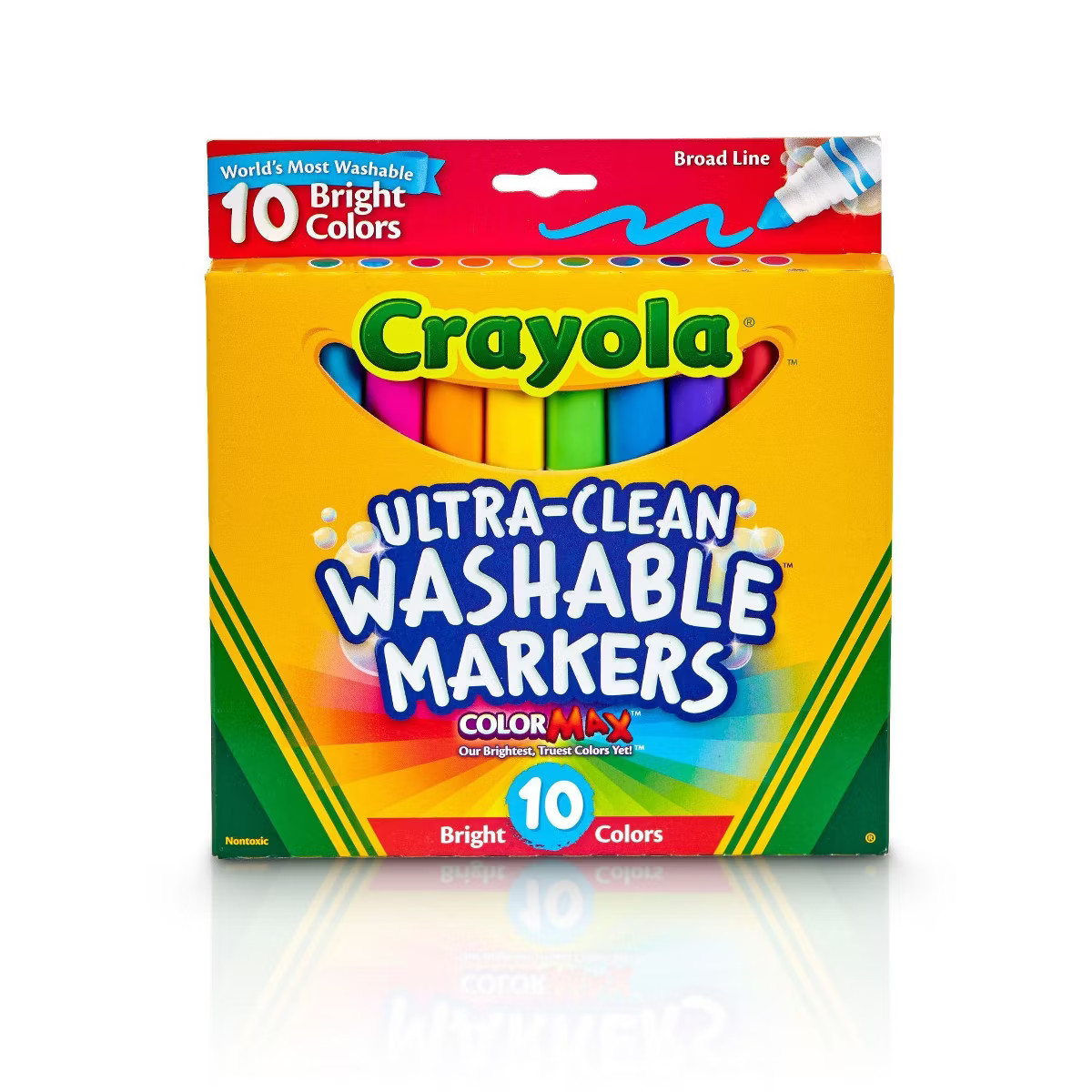 Crayola 10ct Washable Broad Line Markers, Bright Colors, Elementary School Supplies, Classroom Es... | Target
