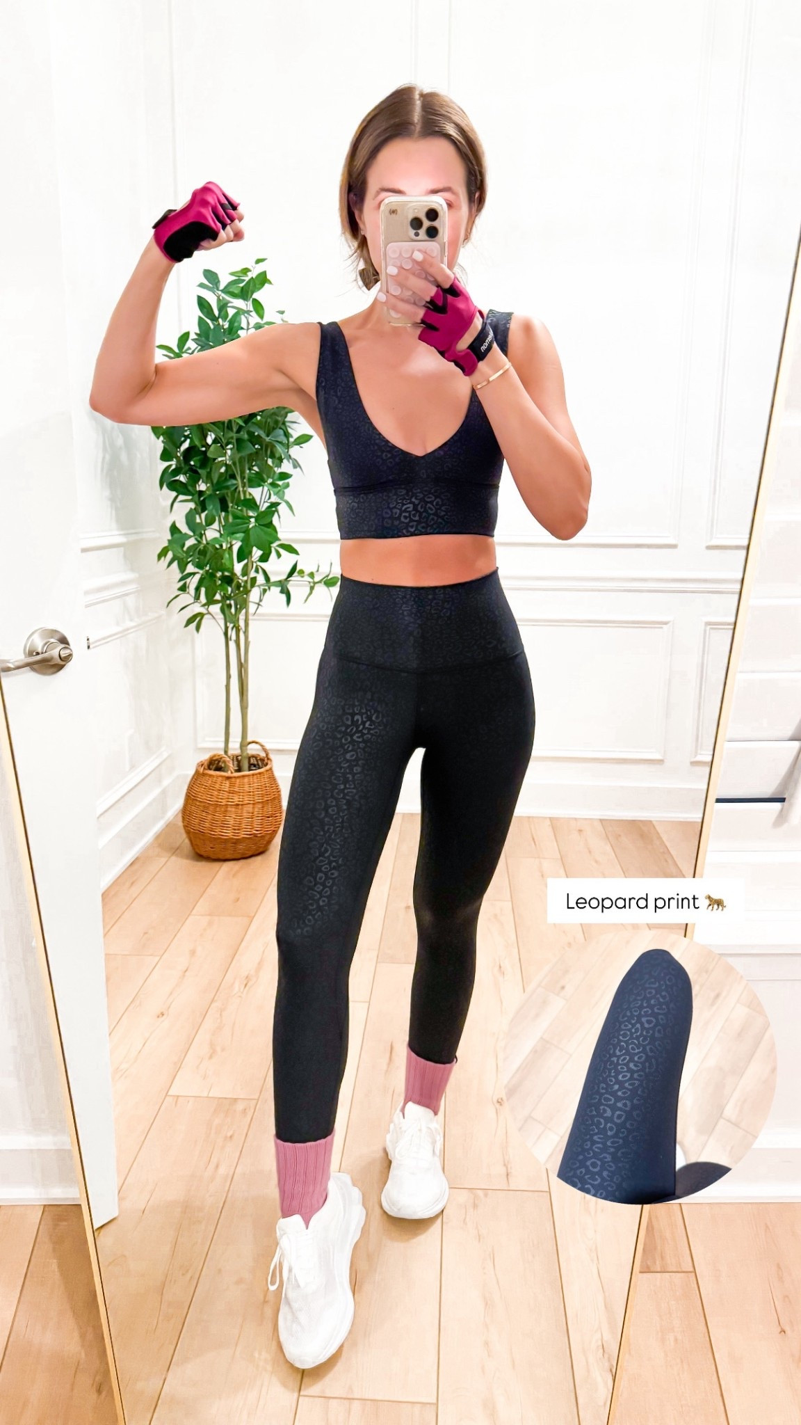 Lululemon align 23”, sz 0 in leopard print. Lululemon align sports bra in sz. 2. Alo runner sneakers are TTS. Alo socks. Lululemon gloves. 

#LTKShoeCrush #LTKActive #LTKFindsUnder100