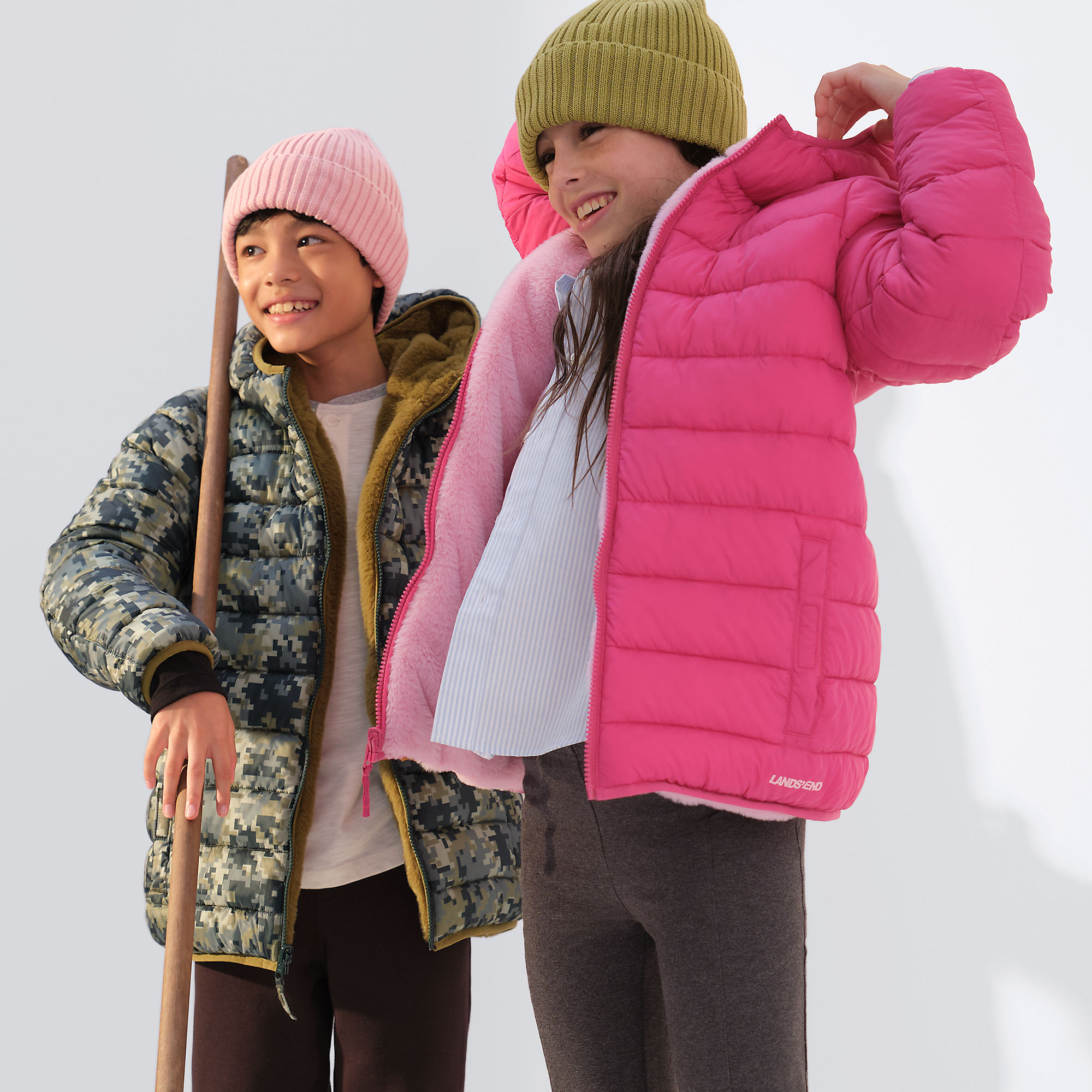 Kids Reversible Insulated Fleece Jacket | Lands' End (US)