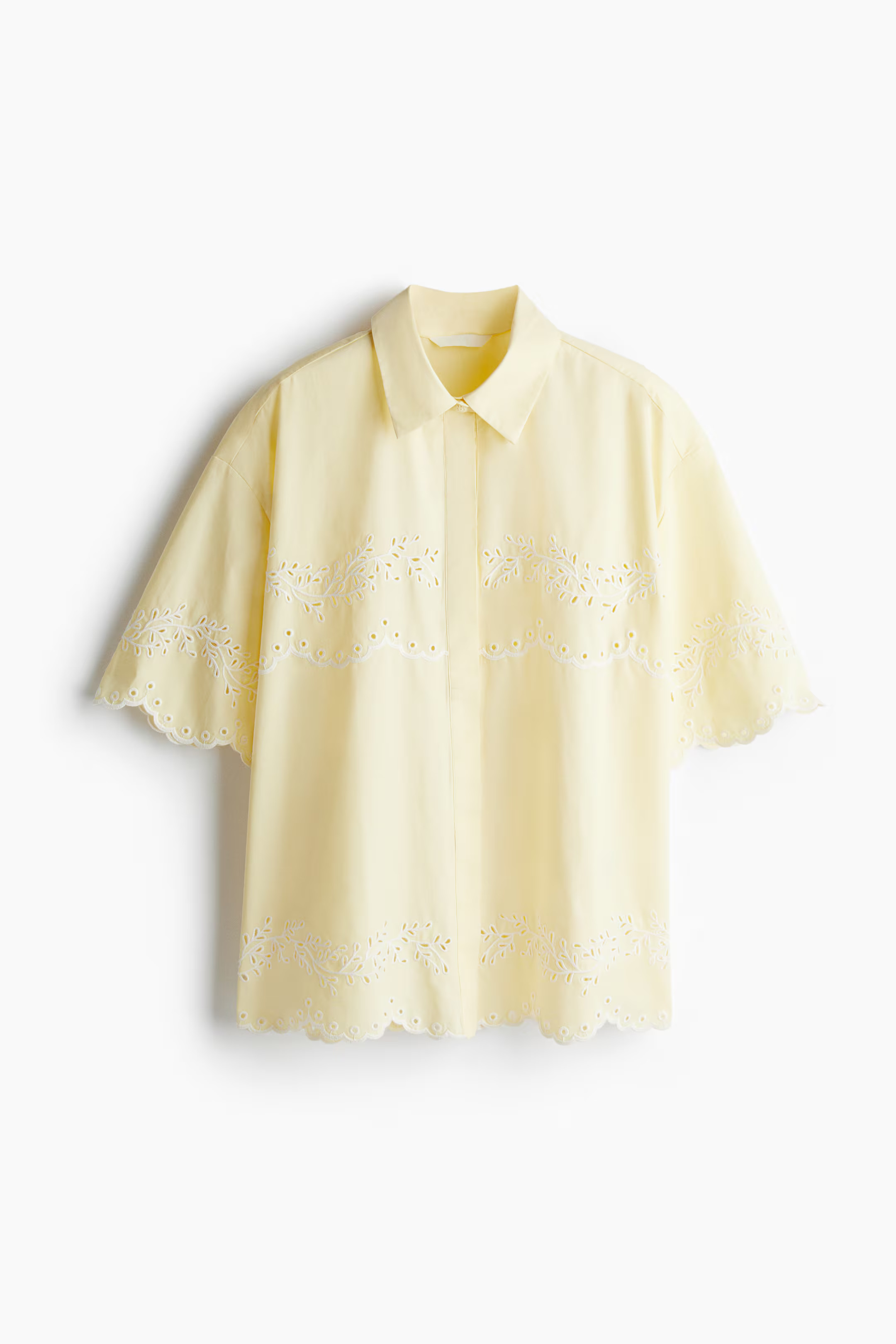 Eyelet-Embroidered Cotton Shirt | H&M (US + CA)