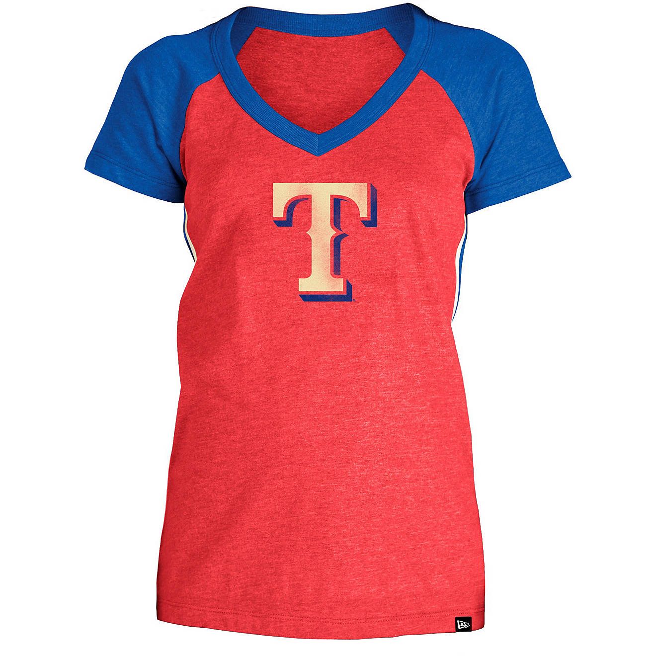 New Era Women's Texas Rangers Triblend V-neck Short Sleeves T-shirt | Academy Sports + Outdoor Affiliate