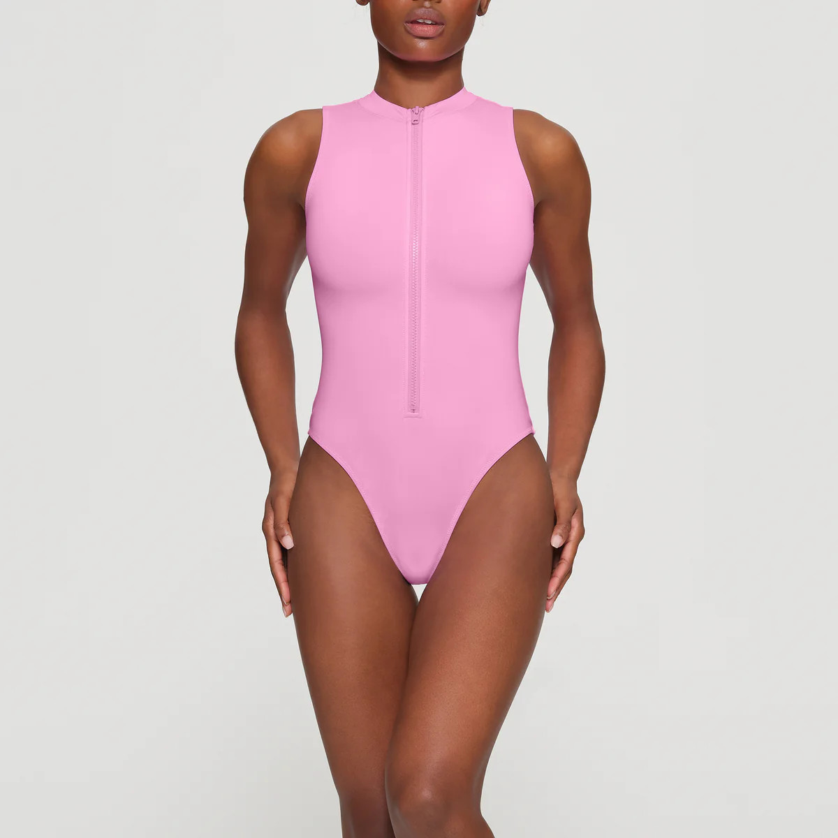 SWIM ZIP FRONT SLEEVELESS ONE PIECE | SKIMS (US)