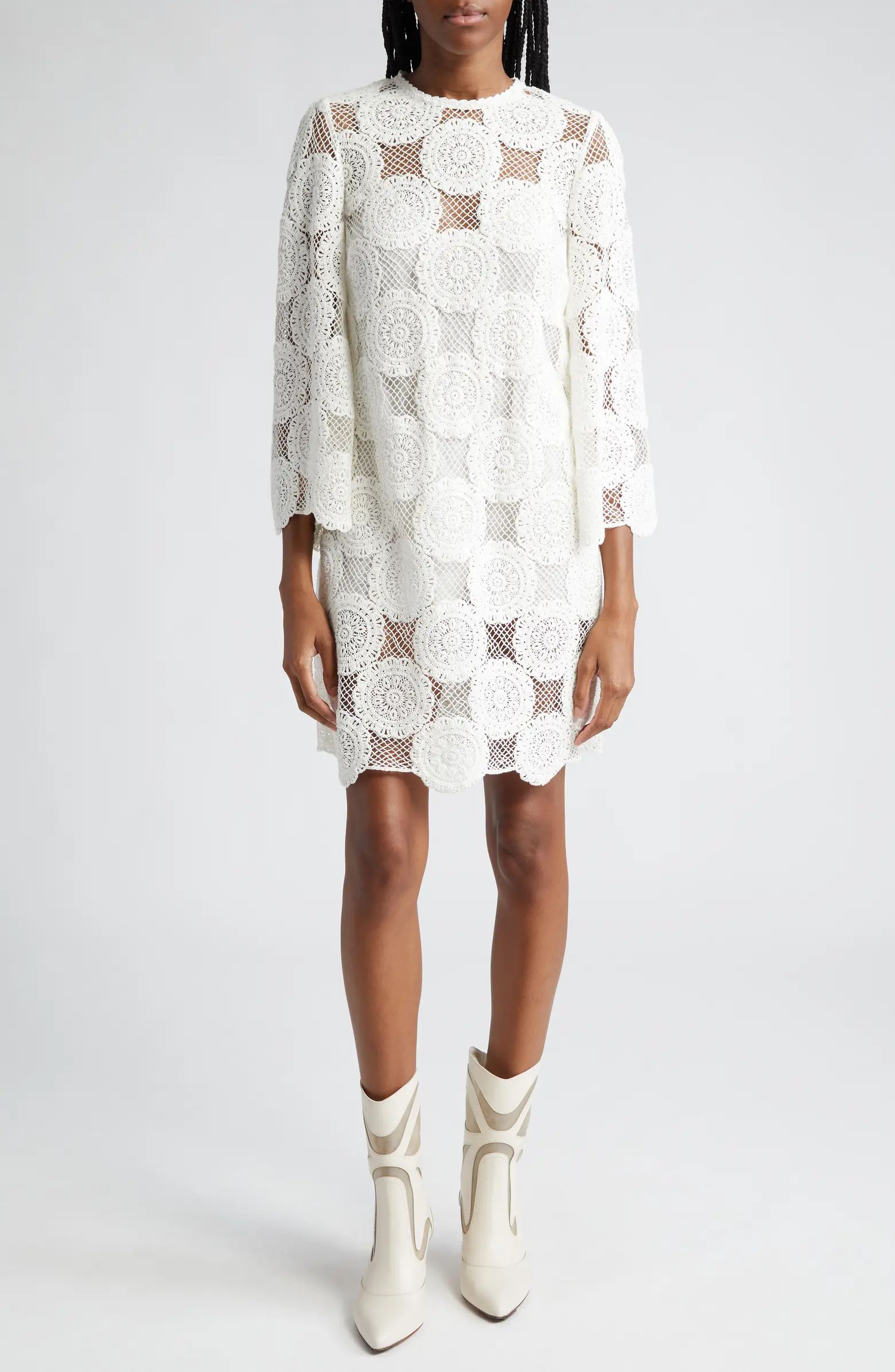 Zimmermann Junie Cotton Lace Tunic Dress | Nordstrom | Nordstrom