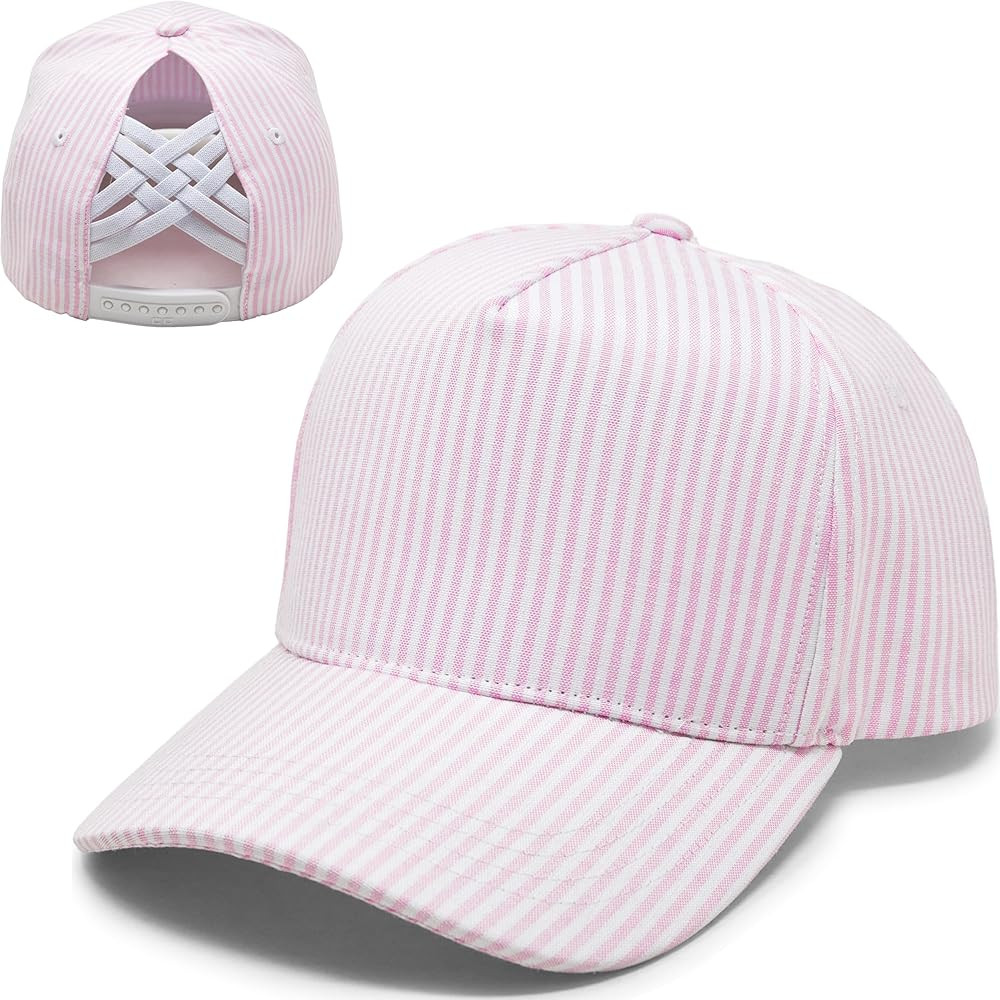 Funky Junque 2 Tone Trucker Hat Criss Cross Ponytail Cap, Womens 100% Cotton Snapback for High Bu... | Amazon (US)