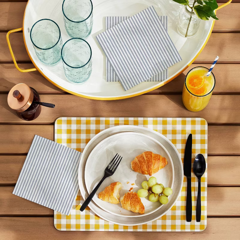 11" Tonal Bamboo-Melamine Dinner Plates Natural/Cream - Hearth & Hand™ with Magnolia | Target