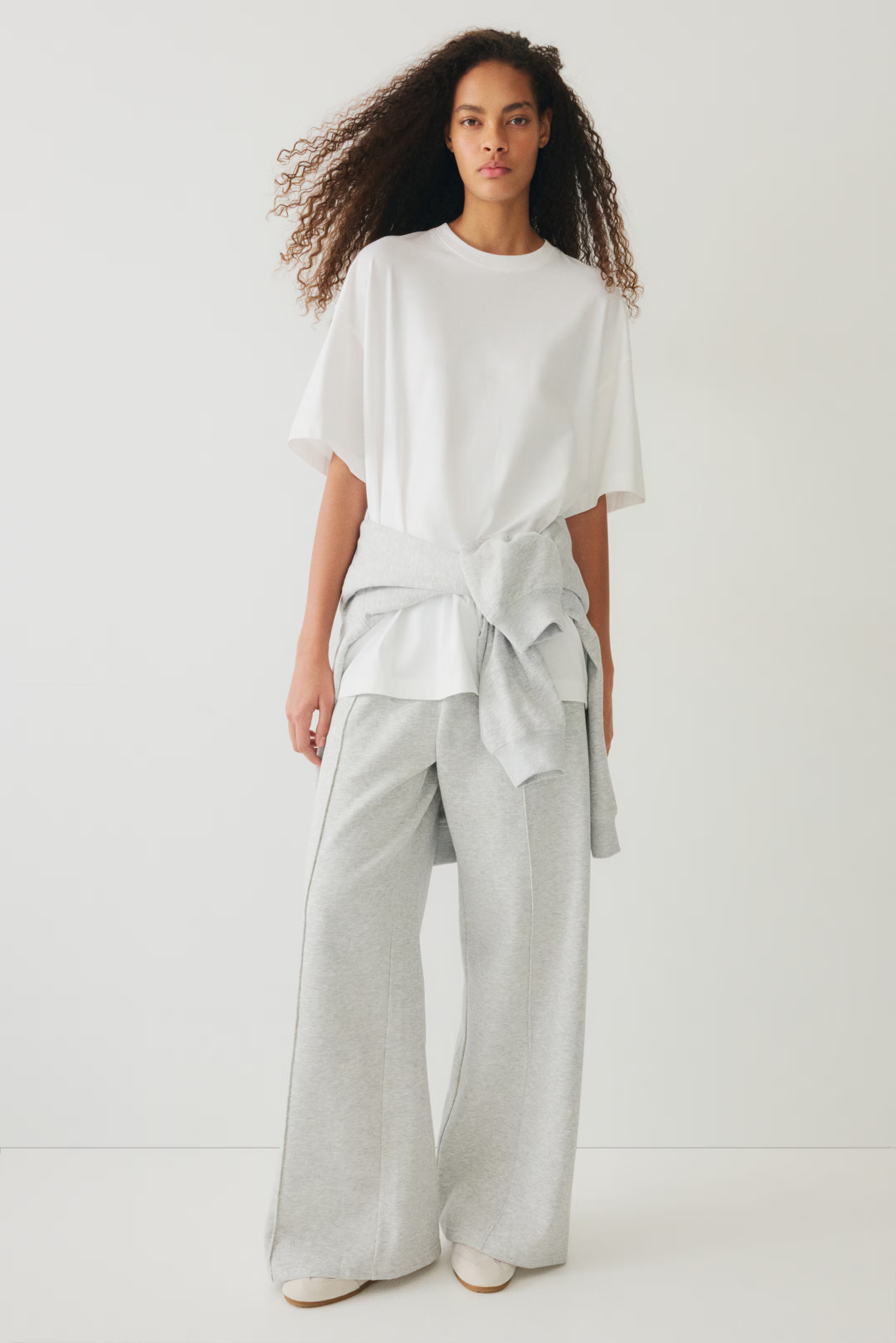 Wide-Leg Crease-Front Sweatpants | H&M (US + CA)