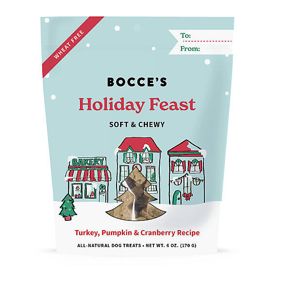 Bocce's Holiday Feast Soft & Chewy Dog Treat - Turkey, Pumpkin, & Cranberry | PetSmart