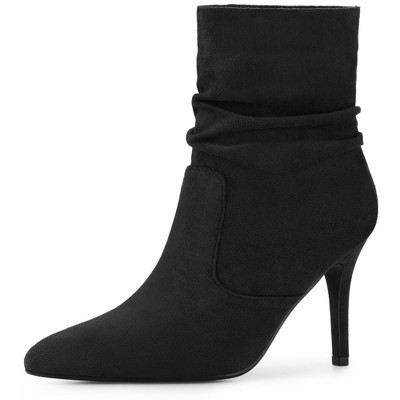 BLISSFUL STEP Women's Pointy Toe Pull-on Stiletto Heels Ankle Booties Black 8 | Target