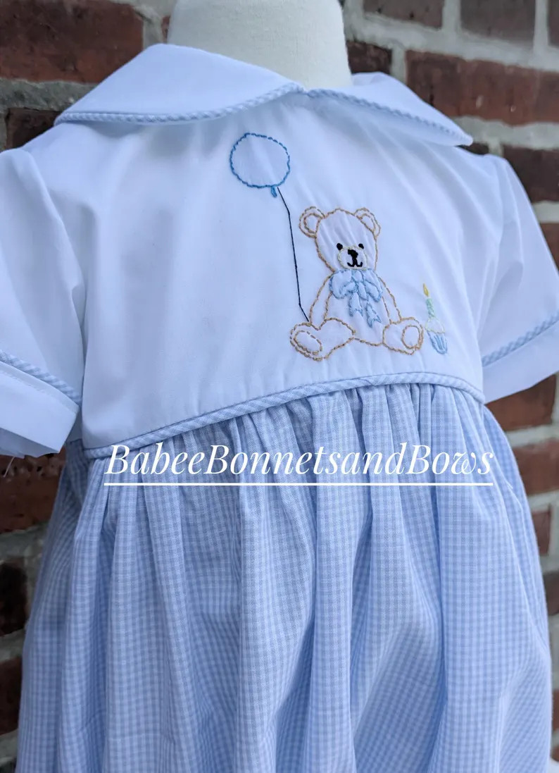 boys birthday bubble. doggy birthday bubble. Teddy bear bubble 1st birthday bubble. gingham bubbl... | Etsy (Global)