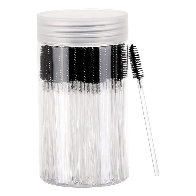 100 Pcs Disposable Mascara Wands, Crystal Eyebrow Spoolies Brush for Eyelash Extensions, Makeup A... | Amazon (US)