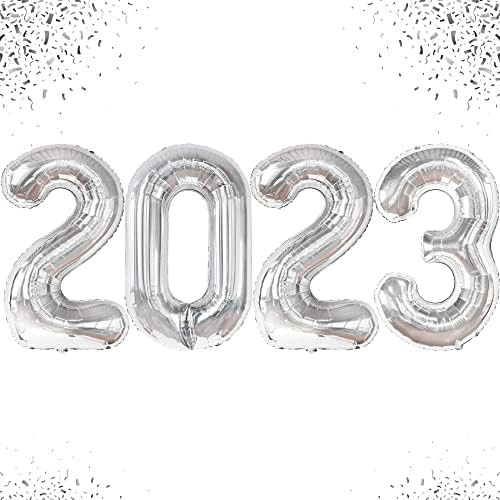 Huge, 40 Inch Silver 2023 Balloon Numbers - New Years Eve Party Supplies 2023 | 2023 Silver Ballo... | Amazon (US)