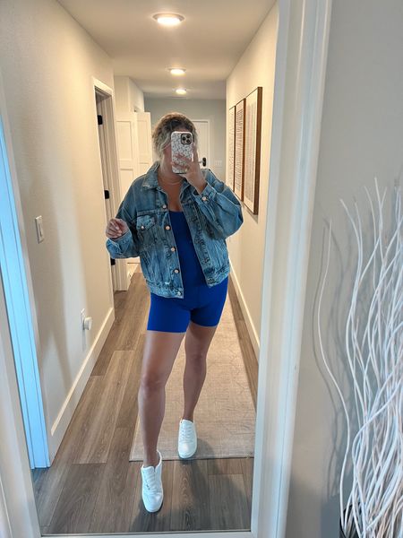 I have styled this onesie SO MANY ways! It really is so versatile and I wanted to show you guys that there is so many ways to wear it. Plus, you can’t go wrong with a denim jacket.

Nordstrom anniversary sale, white running shoes, athleisure, casual outfit, denim jacket, midsize fashion

#LTKcurves #LTKFitness #LTKxNSale
