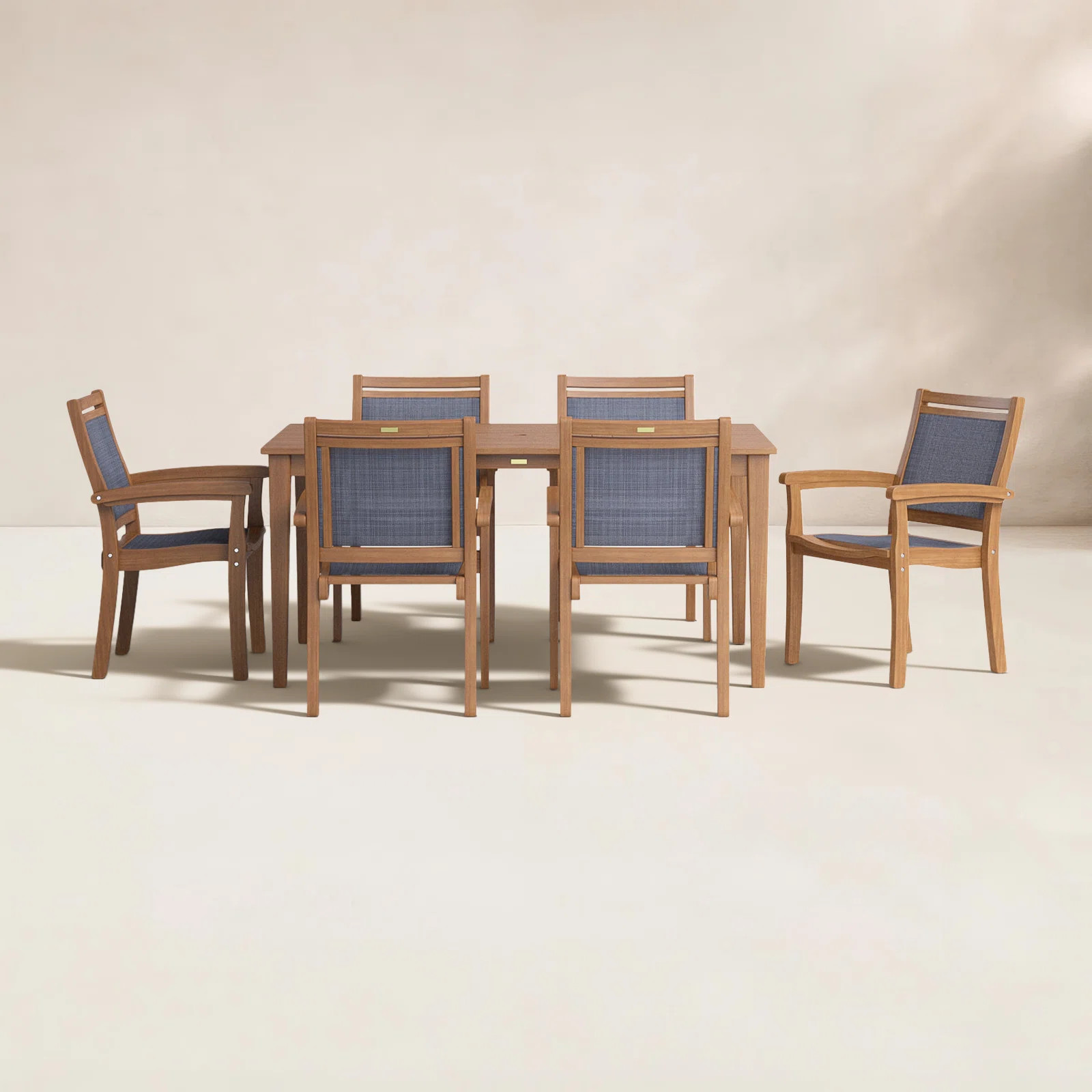 Fleur 64" Eucalyptus Patio Dining Set | Birch Lane
